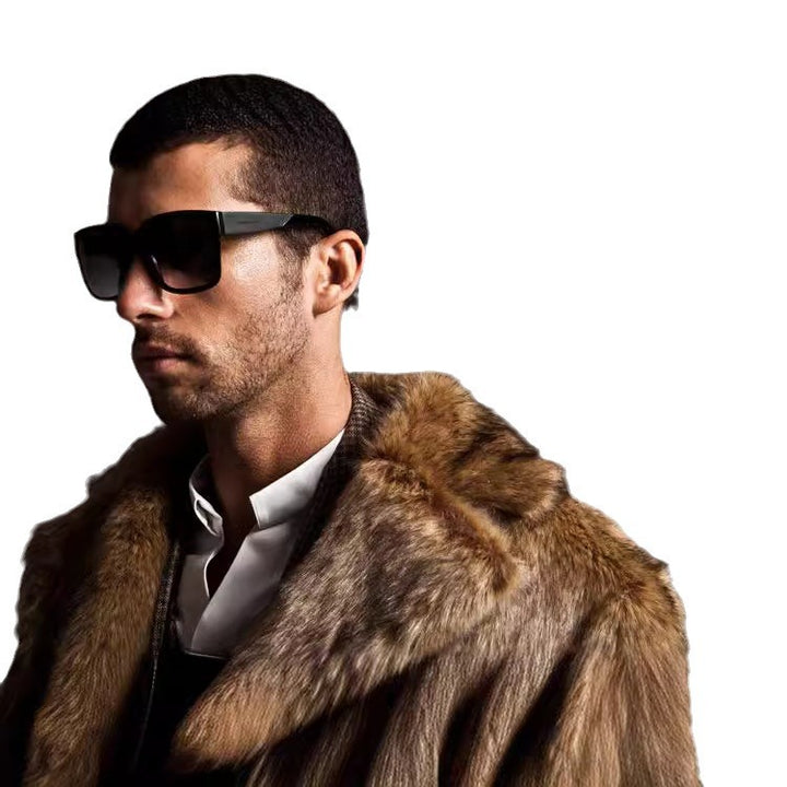 Men's Elegant Faux Fur Coat Lune London