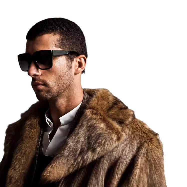 Men's Elegant Faux Fur Coat Lune London