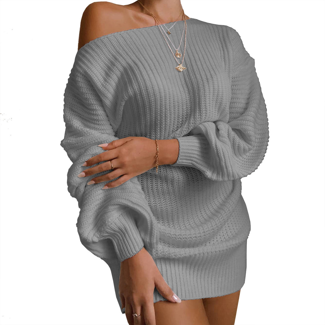 Oversized knitted dress for women with wide sleeves Lune London