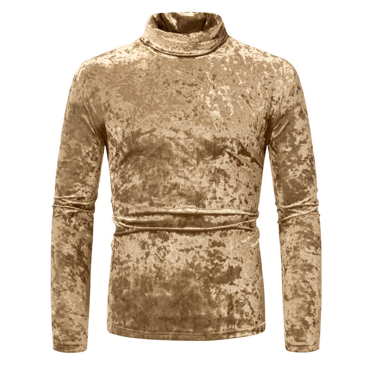 Elegant pullover for men with turtleneck in velvety fabric Lune London