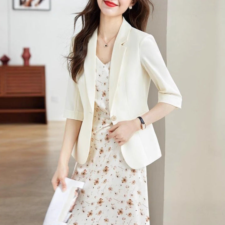 Veste de blazer à la mode pour femmes avec demi-manches Chic & Stil