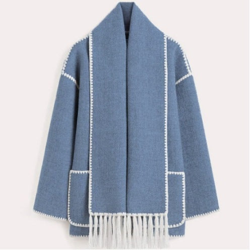 Fringed jacket for women with elegant trim at the hem Lune London