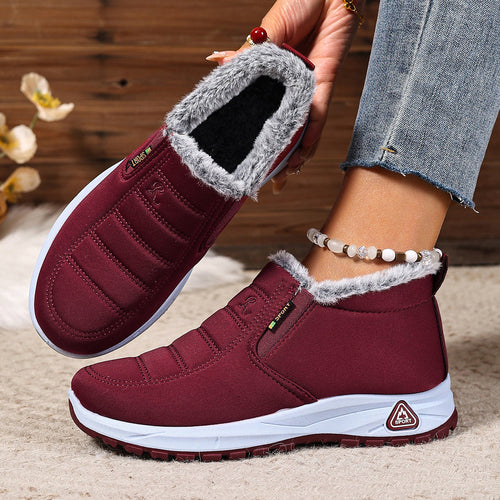 Lune London | Women's Winter Slip-On Sneakers Warm Lining & Non-Slip Sole Plus Sizes