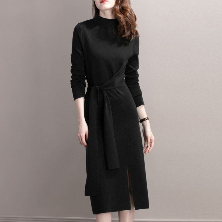 Robe élégante wrap pour femmes avec décolleté en V profond et fente sur le côté Chic & Stil