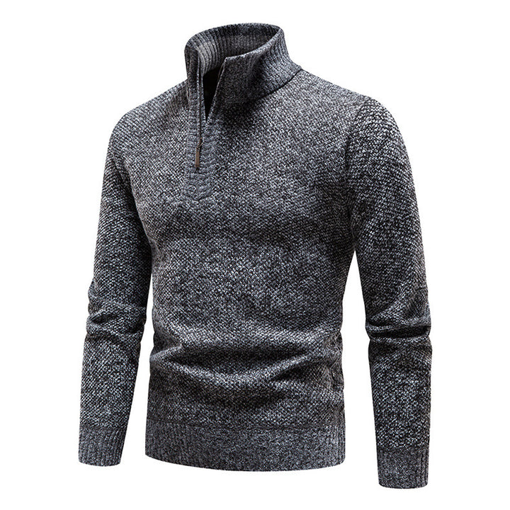 Men's stylish knit sweater with high collar and structured design Lune London