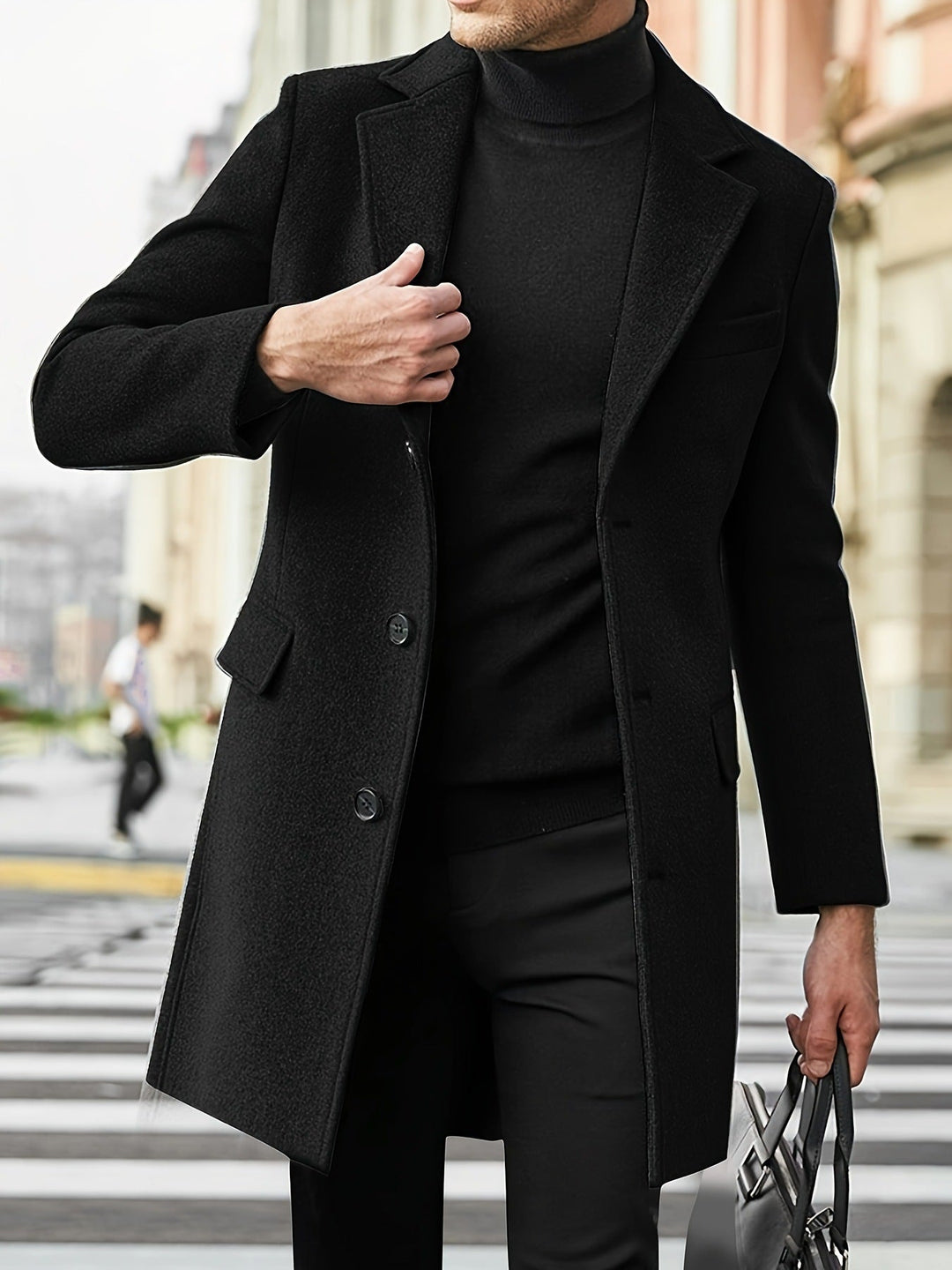Men's elegant, classic wool coat Lune London