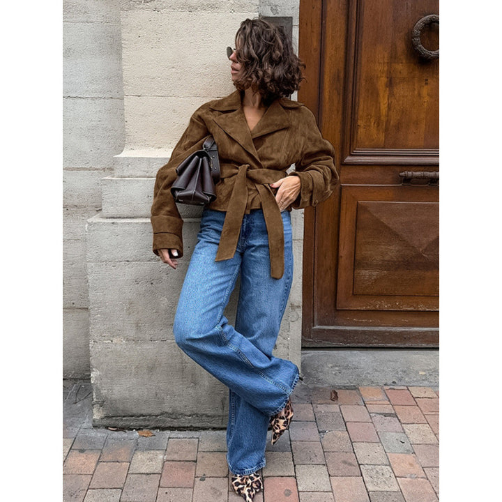 Ladies rolled suede jacket Lune London