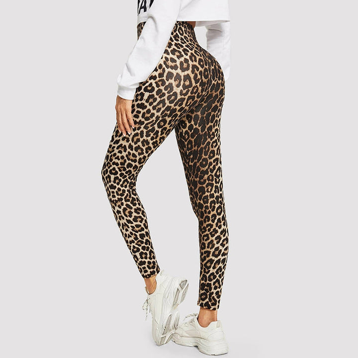 Women's Elegant Leggings In Fashionable Leopard Print Lune London