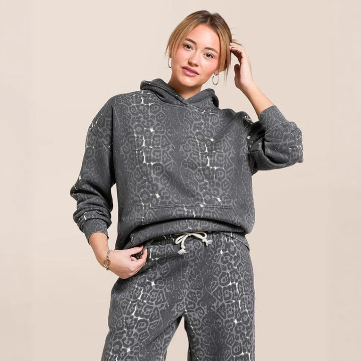 Ensemble de sweat à capuche décontracté pour femmes et pantalon de jogging large Chic & Stil