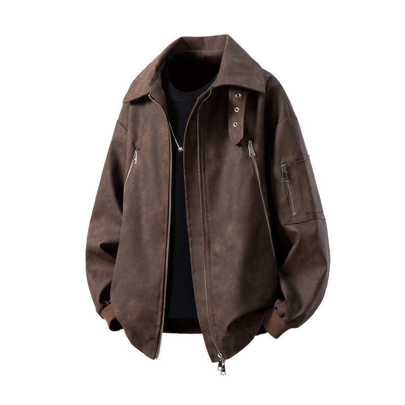 Men's transitional jacket with an innovative design and multifunctional zip pockets Lune London