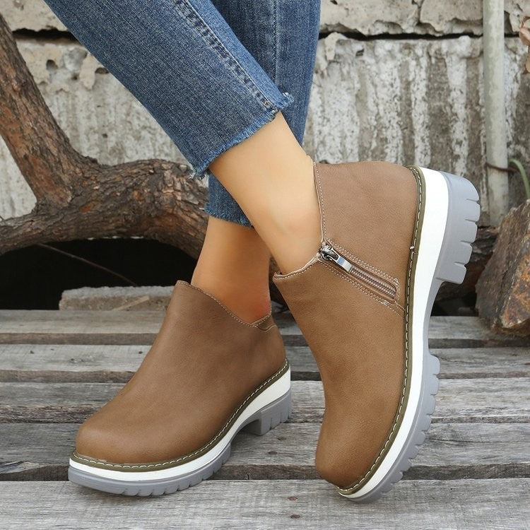 Women’s Comfortable Clogs with stylish zipper and non-slip sole Lune London