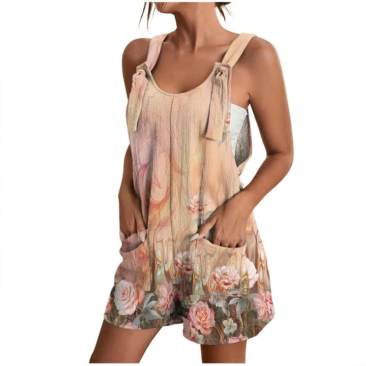 Casual jumpsuit for women with a floral design and practical pockets Lune London