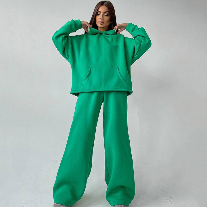 Lune London | Women's Casual Oversized Hoodie and Wide Leg Pants Set