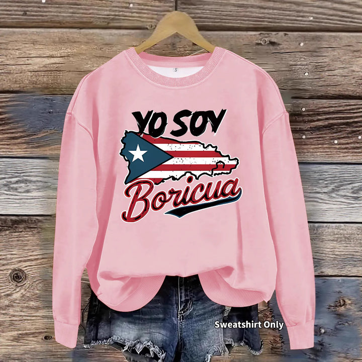 Sweatshirt femme avec design créatif Porto Rico et coupe décontractée Chic & Stil