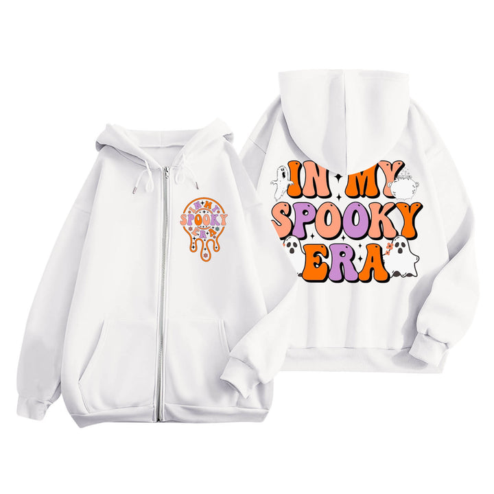 Hoodie pour femmes avec imprimé effrayant et poches kangourou Chic & Stil