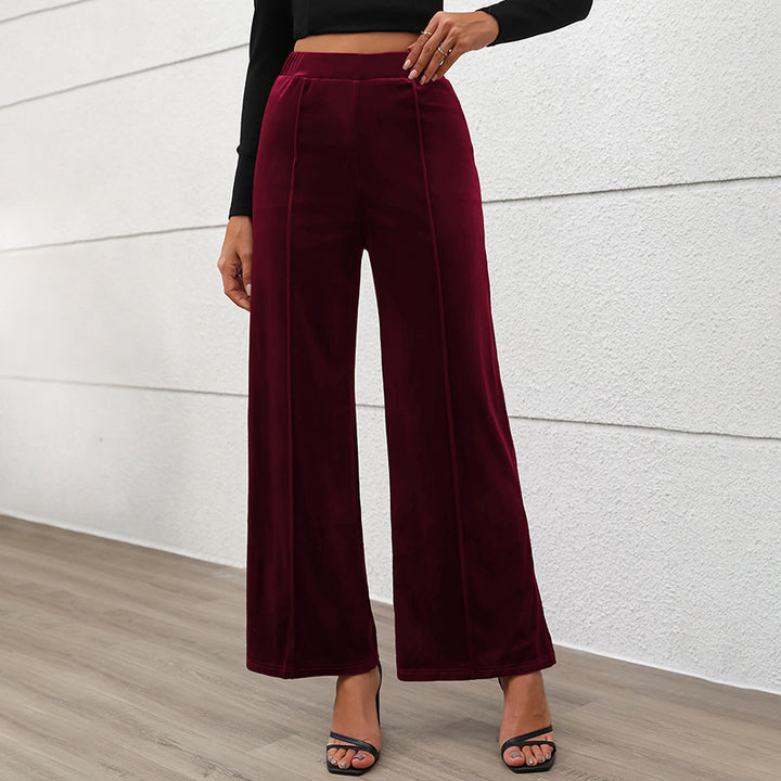Women Velvet Wide Pants Lune London