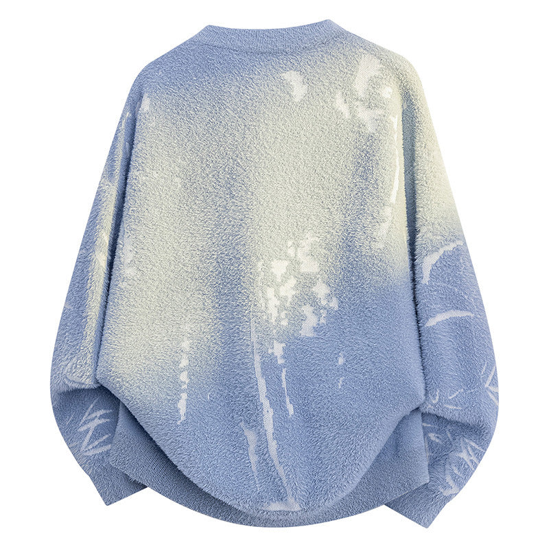 Ladies Soft Cashmere Sweater with a Stylish Chic Floral Design