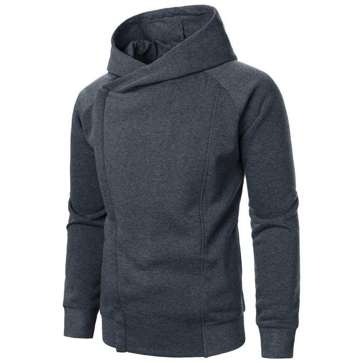 Trendy men's hoodie with asymmetrical collar and comfortable pockets Lune London