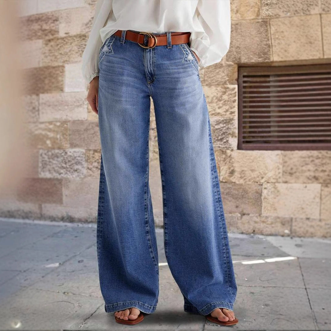 High-waisted jeans for women, wide cut Lune London