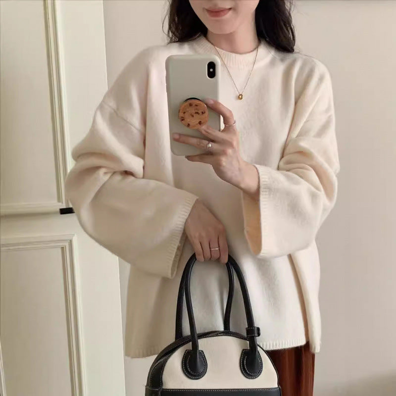 Pull en tricot surdimensionné pour femmes avec coupe large et matériau fin Chic & Stil