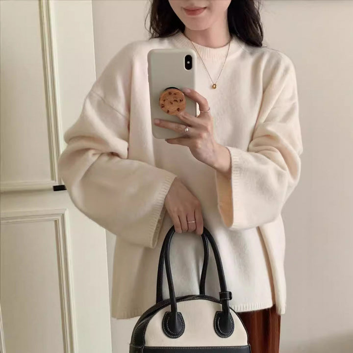 Pull en tricot surdimensionné pour femmes avec coupe large et matériau fin Chic & Stil