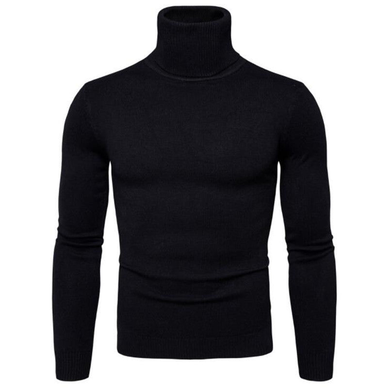 Men's knit sweater with high collar and slim fit Lune London