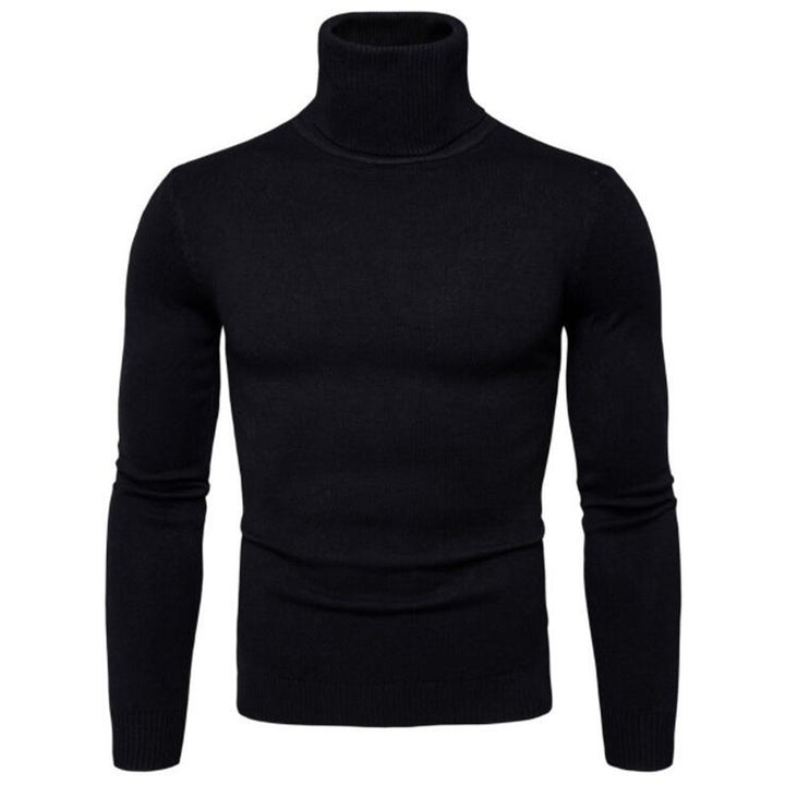 Men's knit sweater with high collar and slim fit Lune London
