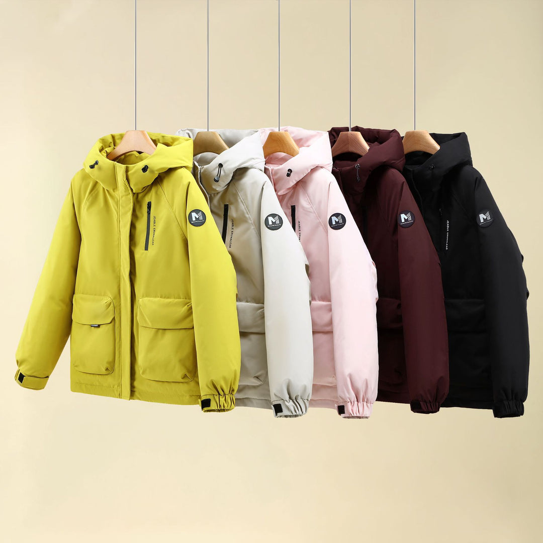 Ladies Insulated Outer Jacket with Oversized Hood and Practical Pockets Lune London