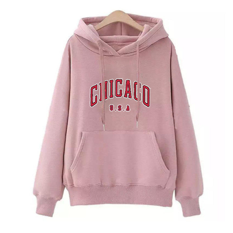 Women’s hoodie with urban Chicago print Chic & Stil