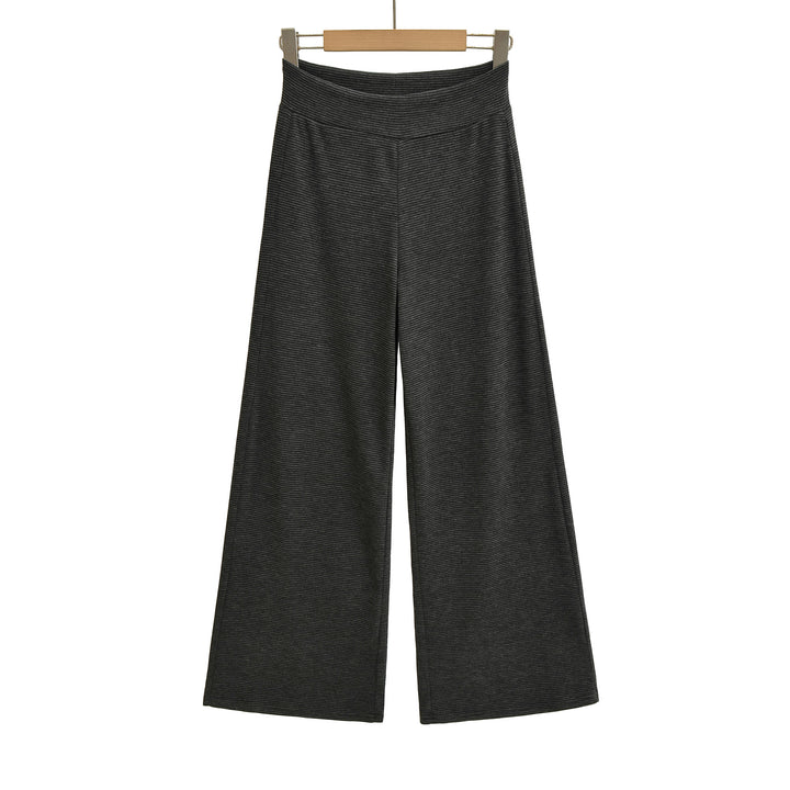 Wide jersey pants for women with high waist Lune London