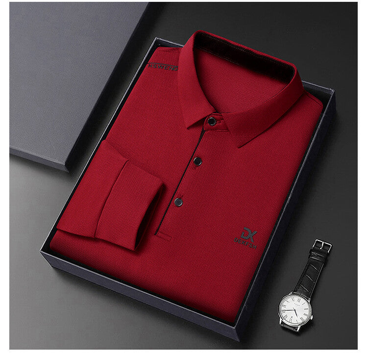 Men's polo with high-quality texture and modern collar Lune London