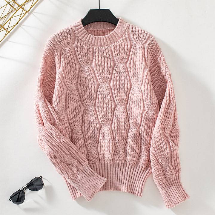 Knit sweater for women with decorative cable design and comfortable fit Lune London