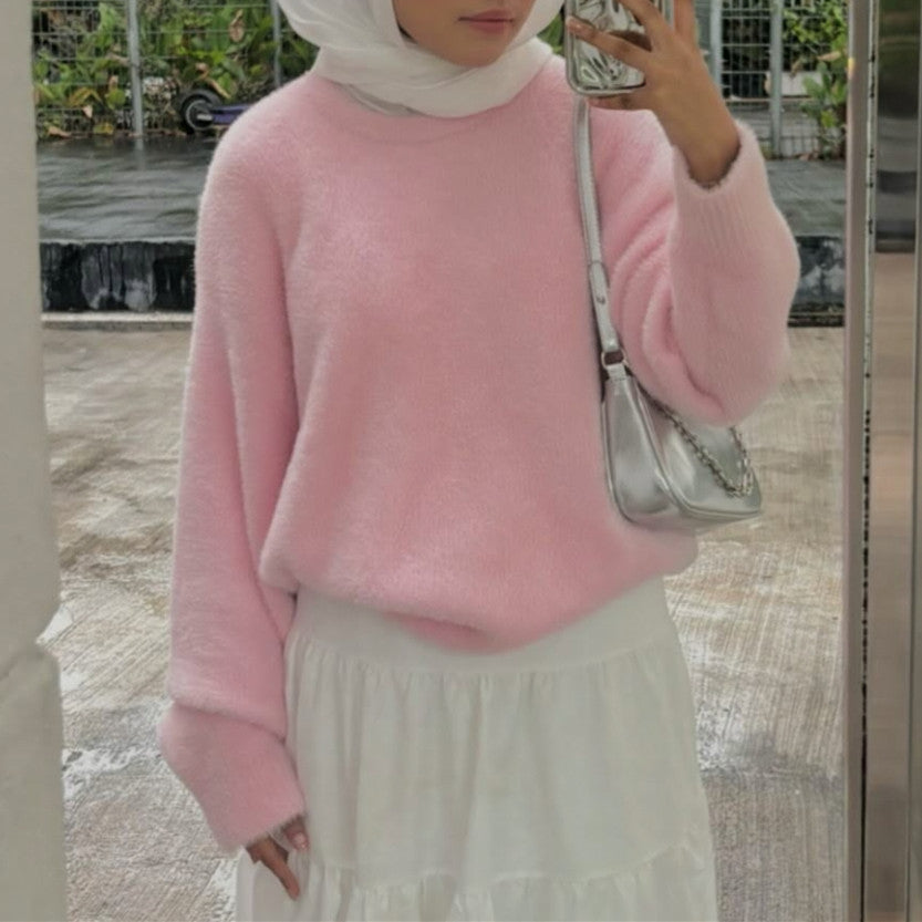 Ladies Trendy Cozy Sweater Loose Fit Lune London