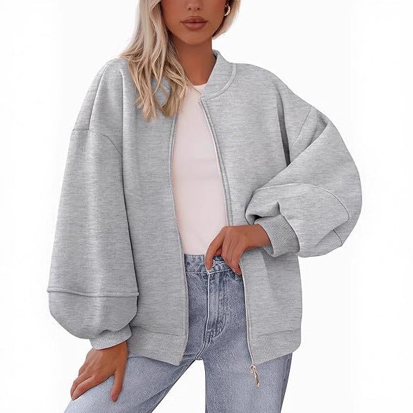 Ladies Casual Oversized Sweat Jacket Lune London