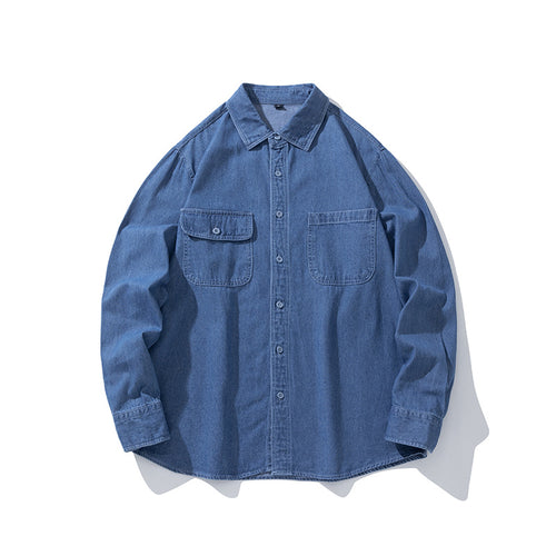Casual denim shirt for women with pockets and button placket Lune London