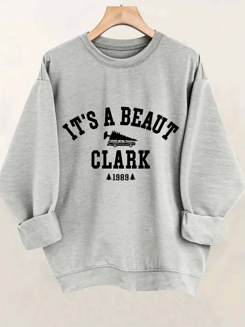 Sweat-shirt pour femmes avec lettrage décontracté et coupe confortable Chic & Stil