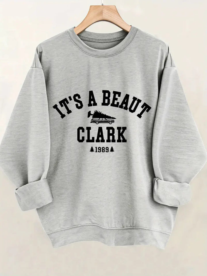 Sweat-shirt pour femmes avec lettrage décontracté et coupe confortable Chic & Stil