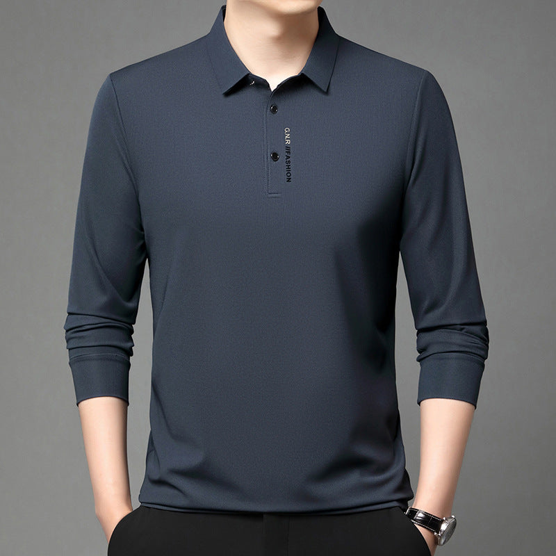 Men's long sleeve polo in breathable functional fabric Lune London
