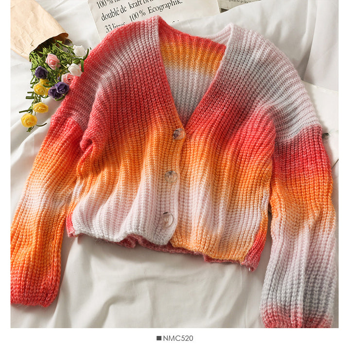 Women V-neck gradient vest chic and style