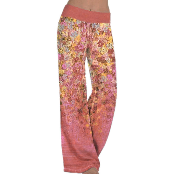 Ladies Loose Floral Pattern Trousers Lune London