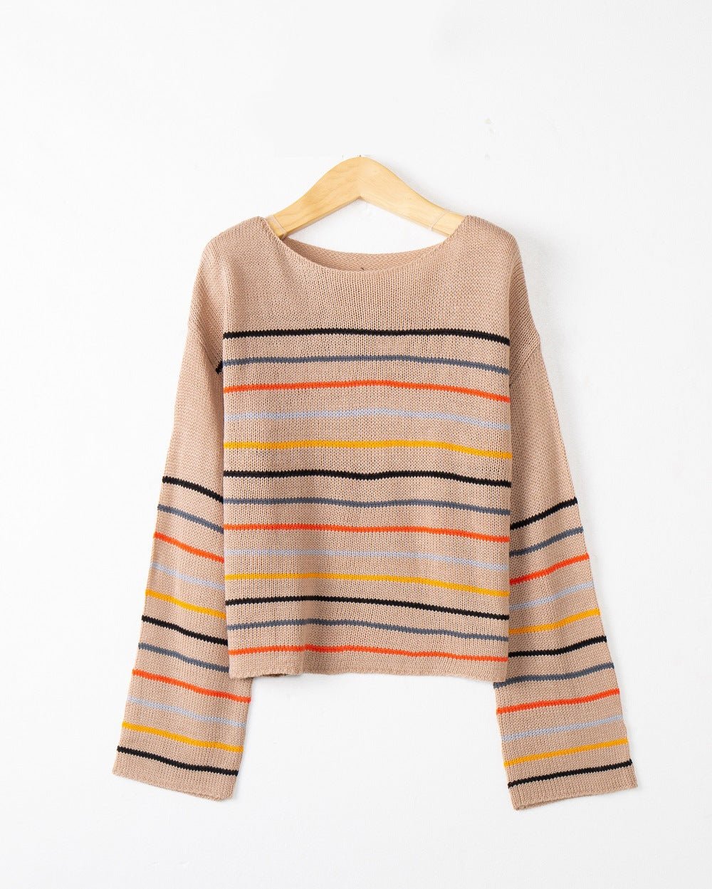 Women Striped oversized sweater in soft material with wide cut Lune London