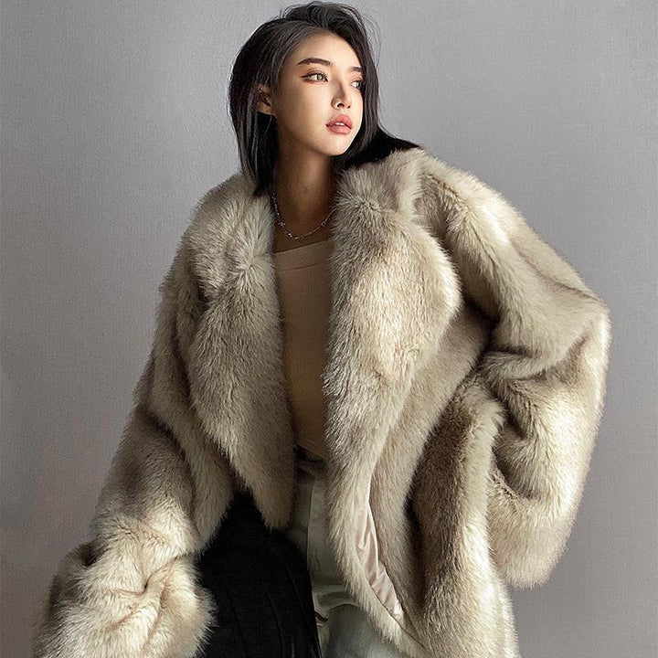 Ladies Oversized Hooded Puffer Coat with Chic and Stylish Large Surface Texture