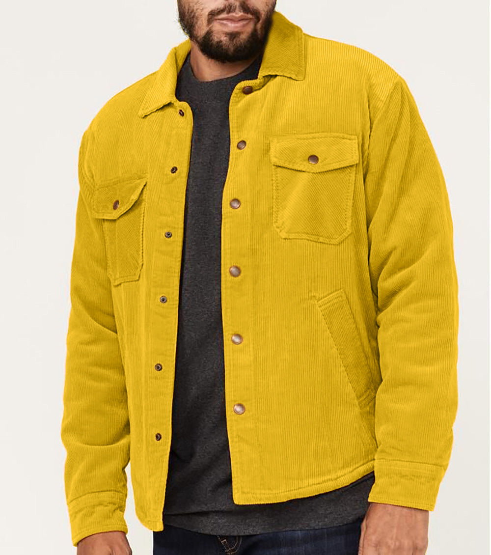 Corduroy jacket for men with high-quality button details Lune London