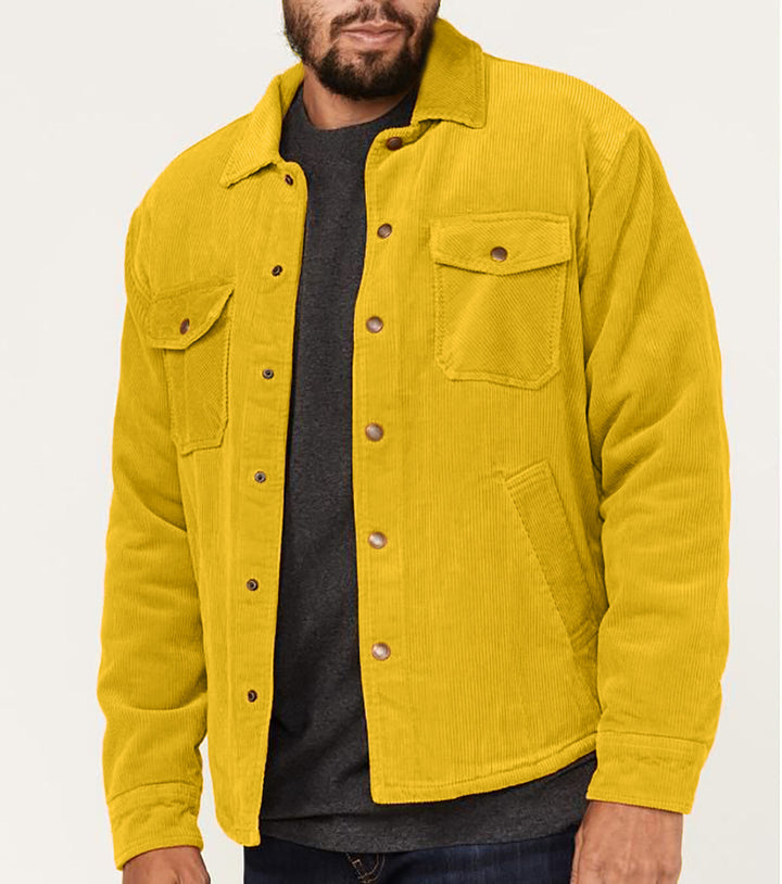 Corduroy jacket for men with high-quality button details Lune London