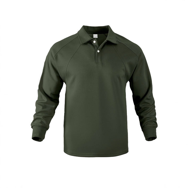 Long sleeve polo shirt for men in breathable material Lune London