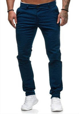 Slim fit chino pants for men with elastic waistband and timeless design Lune London
