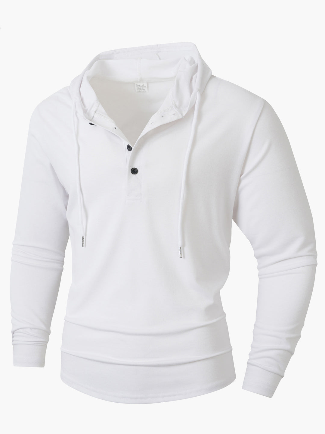 Men's Hoodie with buttoned collar and drawstring Lune London