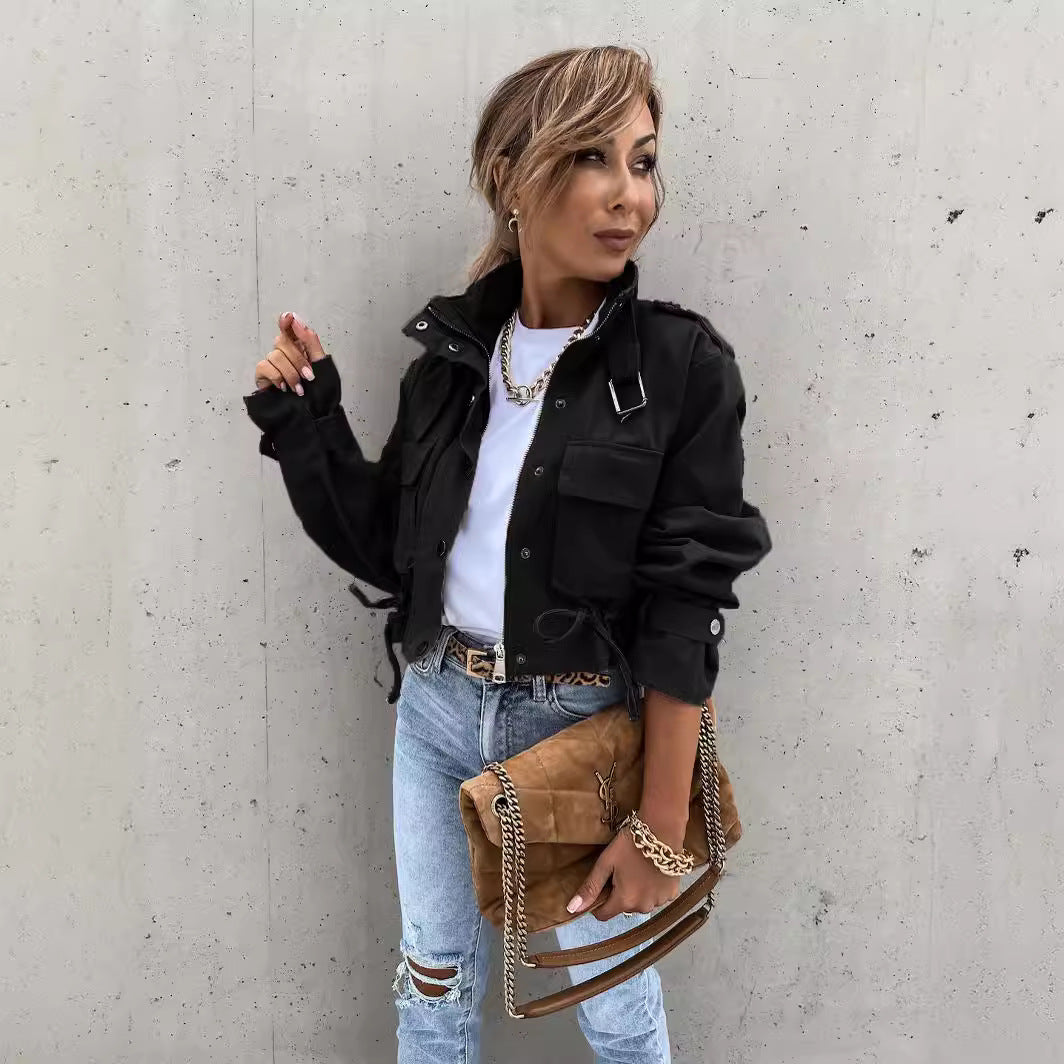 Veste utilitaire pour femmes avec ourlet ajustable et poches pratiques Chic & Stil