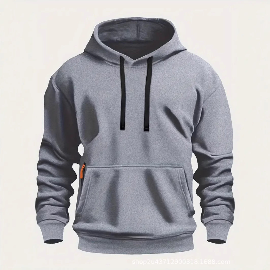 Men's sporty hooded sweatshirt with practical pockets and breathable material Lune London
