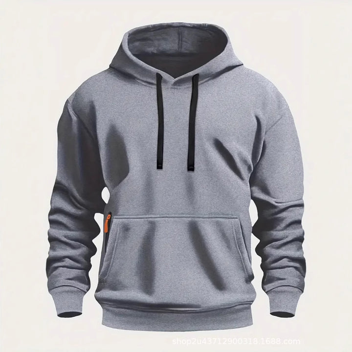 Men's sporty hooded sweatshirt with practical pockets and breathable material Lune London